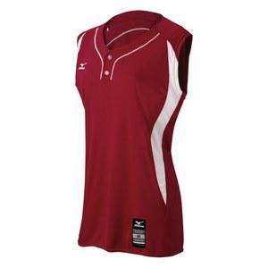 미즈노 여성 엘리트 2버튼 게임 저지 - 민소매