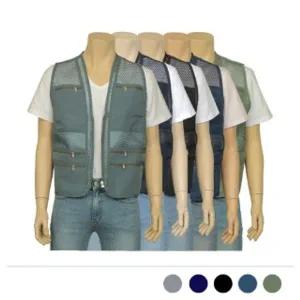 컬러 망사 포켓 조끼 MJS19016
