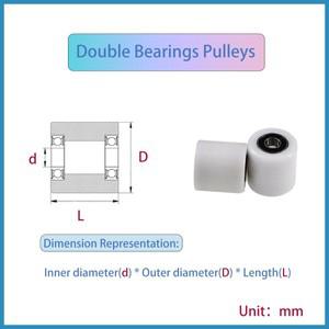트랙 풀리/이중 베어링 풀리/고하중 Pom 플라스틱 베어링/걸이형 바퀴/슬라이딩 도어/클램핑 휠