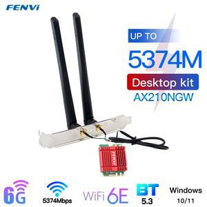 COLLECTION FENVI 트라이 밴드 와이파이 카드 6E 11AX 무선 윈도우 블루투스 5GHZ 4G 10 6GHZ 802 데스크탑 11 키트 AX210