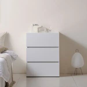 [히트가구] L3141 화이트 3단 서랍장 600 1color (착불)