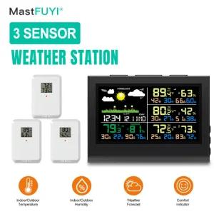 5 시계 3개 컬러 HD 날씨 탁상 예보 센서 온습도계 실내/실외 차량용공구 디스플