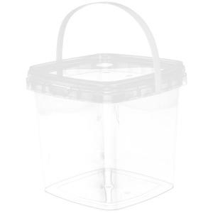 페인트통 식품 포함 사각 보관 버킷 스틱 캠핑 투명 차량용공구 야외 용기 2L 물통 손잡이 뚜껑 정리용