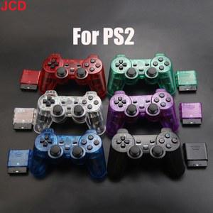 PS2 콘솔 2 4G 이중 진동 충격 조이패드 USB PC 게임 컨트롤러에 대 한 JCD 1pcs 무선 패드