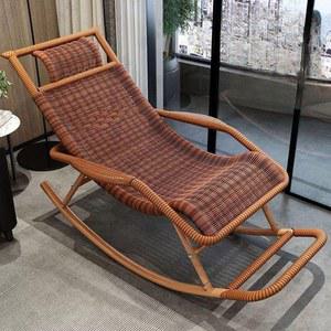 라탄흔들의자 원목 1인용 발코니 안락의자 진등편동의자 거실 레저 1인용흔들의자