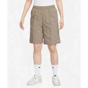 [나이키] NIKE 스포츠웨어 에브리씽 우븐 하이웨이스트 9인치 쇼츠 W - 밍크 브라운 화이트 HJ1398