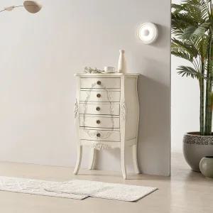 [무료배송] 클래식 엔틱가구 리베카 아이보리 5단 서랍장 [CP]
