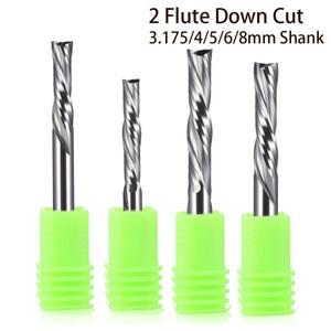 1개 SHK 3.175mm 4mm 5mm 6mm AAA  2 회오리 플루트 비트  다운 컷 엔드 밀  커터