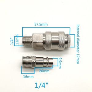1/4인치 표준 유럽형 조인트 NPT 외부 나사식 공압 퀵 커플링 커넥터 피팅
