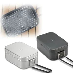 캠핑반합 사각찜기 야외 스텐 네모냄비 피크닉 도시락 등산도시락