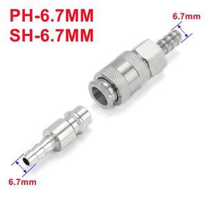 1세트 유럽 EU 공압 피팅 커넥터 압축기 호스 바브 노즐 용 퀵 커플러 SH 6MM