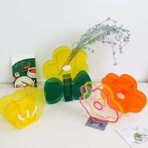 [콩심팥심]꽃 아크릴 인테리어 화병 꽃병 오브제 5종 감성 소품