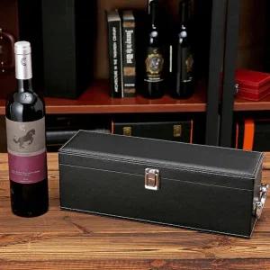 [셀러에이드]이시아르 가죽 1구 와인케이스 보관함