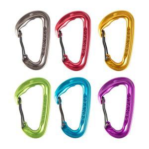 트랑고 퀀텀 - 스포츠 클라이밍, 알파인 루트 및 트레이 랙 빌딩, 싱글, 랙 팩, 메가 랙 팩을 위한 넓은 게이트 개구부를 갖춘 초경량 와이어게이트 클라이밍 카라비너