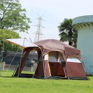 [콩심팥심]형 브라운 거실 6인용텐트 대형거실형텐트 텐트