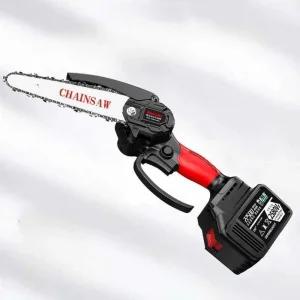 소형 전기톱 충전식 배터리 체인톱 무선 쇠톱 전동 미니