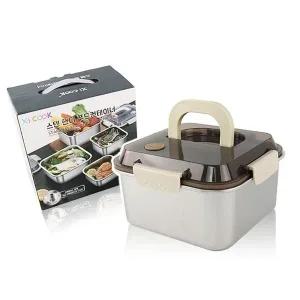 스텐 304재질 사각밀페용기 핸디 푸드컨테이너3000ml (WF34992)