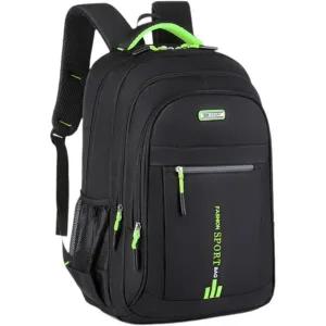 노트북 백팩 직장인 수납 출장 가방 나일론 소재 가벼운 컴퓨터 북백 대학 업무용 여성 남성용 녹색