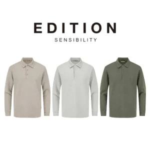 [롯데백화점]에디션 25 FW 남자티셔츠 사카리바 카라 긴팔 티셔츠 3종 1택 NEF4TT1501 DR4488