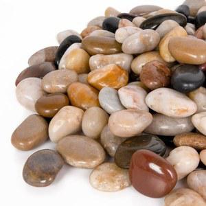 프로 8파운드 천연 강 바위, 화분용 장식 실내 화분, 정원 조경, 꽃병, 수족관, 광택이 나는 돌, 1-1 3/4인치