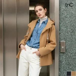 [ENC] 울89 후드 더플 코트 (ENJH24T05W)