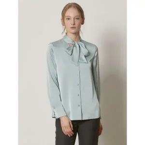 [리스트]컬렉션 새틴 타이넥 블라우스 택가격 138000원 _P409800897