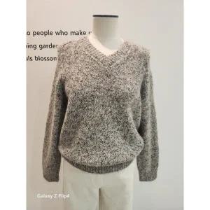 [에이지도르](마산점)ALFIWIC138MS(브이넥 멜란지 니트 스웨이터)