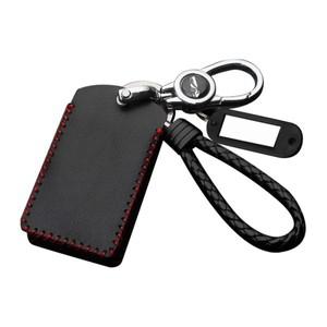 볼보 EX30 자동차 키 케이스 원격 장식 커버, 쉘 키체인 하우징 링 거치대, 수제 진짜 가죽 포브 액세서리