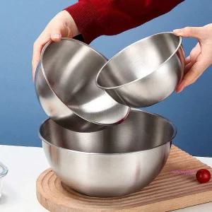 스텐믹싱볼세트 세척통 대용량 3종 대야 무광 야채 쌀씻는통 계량볼 양푼 다용도볼lmn569