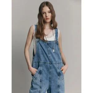 [마쟈]내추럴 워싱 데님 오버롤 팬츠_P396291903