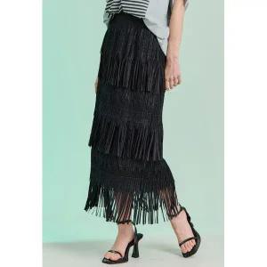 [마쟈]레이스 프린지 티어드 롱 스커트_P396328963