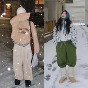 [모코블링] 뽀글 후리스 투웨이 와이드팬츠 #5컬러 #겨울팬츠 #플리스팬츠 #양기모팬츠 #와이드팬츠 #오버핏팬츠 #밴딩팬츠 #오버사이즈 #후리스팬츠 #투웨이팬츠 #뽀글 #방한 #삿포로코디