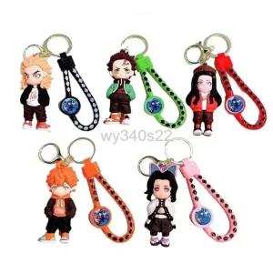  귀멸의칼날굿즈 피규어 일상복키링 귀칼 열쇠고리 탄지로 네즈코