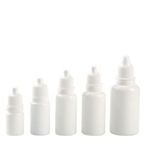 100pcs 5ml 드롭 병 차광 짜기 Dropper 흰색 빈 플라스틱 점안액 잉크 컨테이너
