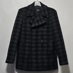 라코스테 추동 슬림핏 체크 순모 피코트/ 95/싹다구제