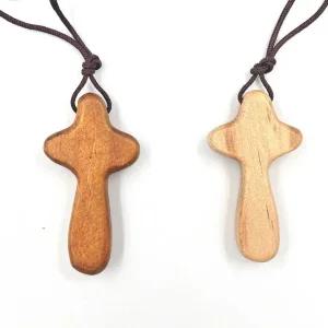 원목 나무십자가 목걸이