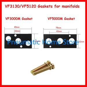 10 개/몫 솔레노이드 밸브베이스 가스켓 버스바 고무 패드 매니폴드 나사 VF3000M VF3130 SY5120
