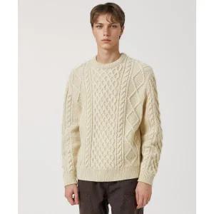 후아유 WHO.A.U Steve Aran Cable Loose-fit Sweater(U)WHKAF4T73U WHKAF4T73U 218624