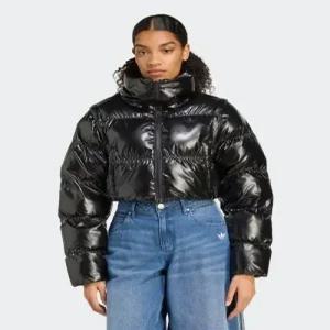 아디다스 글로시 투인원 크롭 퍼퍼 - 블랙 / JX2988