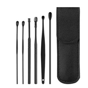 귀이개 (블랙)6종 세트 인기템 귀후비개 신상품 이어클리너