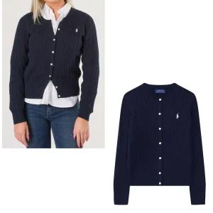 [오늘출발 내일도착] 폴로  케이블 니트 여성가디건 네이비