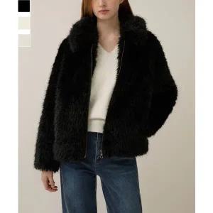 [리스트](광주신세계) 퍼 카라 집업 무스탕