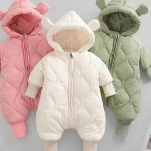 아동 방한 우주복 귀여운 신생아 일체형 유아 패딩 우주복 겨울 선물 외출복 수트 점프