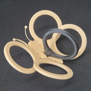 나비 모양 음료 캐리어 4 컵 재사용 가능한 접이식 커피 핸들 바 도구 피크닉 파티 외부 용 홀더