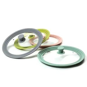 실리콘 후라이팬 커버 냄비 뚜껑 덮개/기름/튀김/방지/다용도/유리/투명/강화/스텐/26CM/생선/구이/팬뚜껑