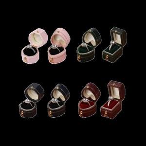 스토리지 주최자 팔각형 귀걸이 반지 상자 사각형 하트 모양의 보석 디스플레이 케이스 고품질 보석 케이스