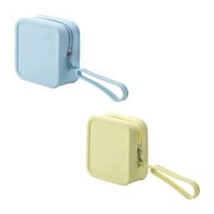 혼합색상 사각 실리콘 소 2개 이어폰 품파우치치 동전치 품치 품가방 화장품치 미니치 하드치 멀티치 정리