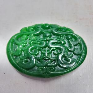 천연 비취 옥패 지름5cm 골동품/수집품/도자기