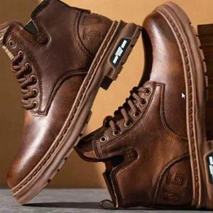 빈티지 마틴 워커 스트릿룩 하이탑 남성 부츠