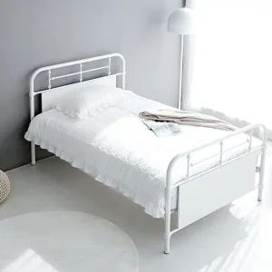 [마켓비]고품질 북유럽침대 슈퍼싱글 침대프레임 침실인테리어 조립식 철제침대프레임 낙상방지침대 WFHB1